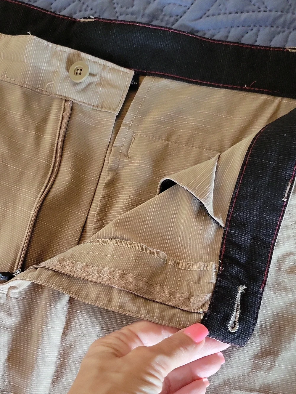 Burnside Men's Khaki Cotton Blend Shorts